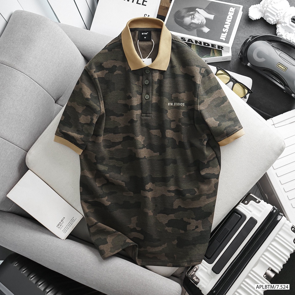 Áo thun polo thời trang trẻ trung, cá tính, chất liệu thun cá sấu siêu mịn mát 7524