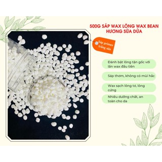 Hủ 500g Sáp Wax Lông Sữa Dừa + 25 Que gỗ- Sáp thơm, wax tay chân, râu nam, ria mép, bi.ki.ni