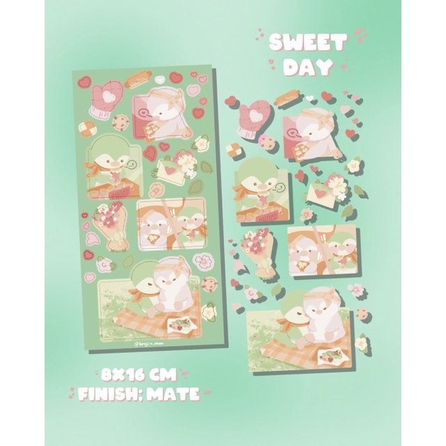 Bongjua | sticker Sweet day-nhãn dán tình iu🌸🌷