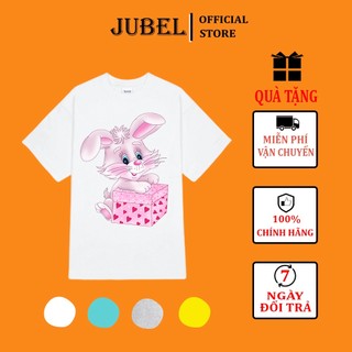 Áo thun Unisex rabbit catoon màu hồng dễ thương