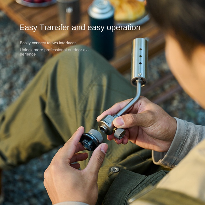 Đầu Nối Chuyển Đổi Bình Khí Naturehike Có Đèn Dùng Cho Bếp Lò