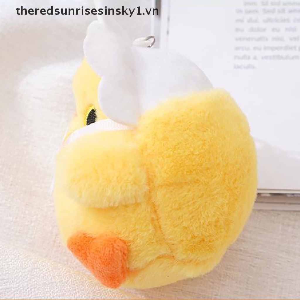 1 Móc Khóa Hình Gà Nhồi Bông Màu Vàng Dễ Thương