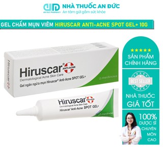Gel bôi mụn viêm, mụn sưng, mụn đỏ, mụn đầu đen Hiruscar Anti-Acne Spot Gel+ 10g - Nhà thuốc An Đức