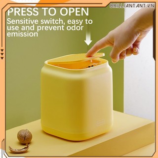 Thùng rác mini để bàn thùng rác mini cho phòng thùng rác xe hơi nắp nhấn thùng rác mini để bàn bri
