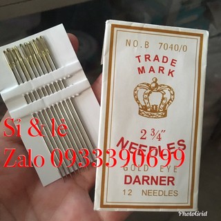 💥 💥1 cây kim thêu ruy băng đít vàng DARNER hàng Nhật, khâu len dài 7cm, lỗ 0.5cm