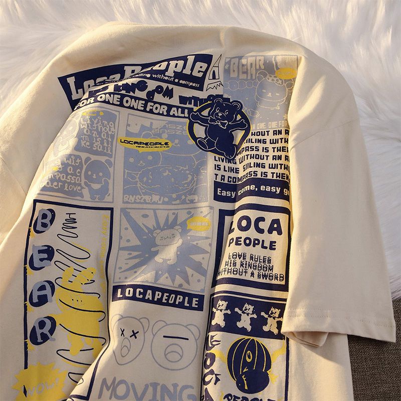 Áo Thun Tay Ngắn Chất Liệu 100% Cotton Cao Cấp Thời Trang Mùa Hè Dành Cho Cặp Đôi