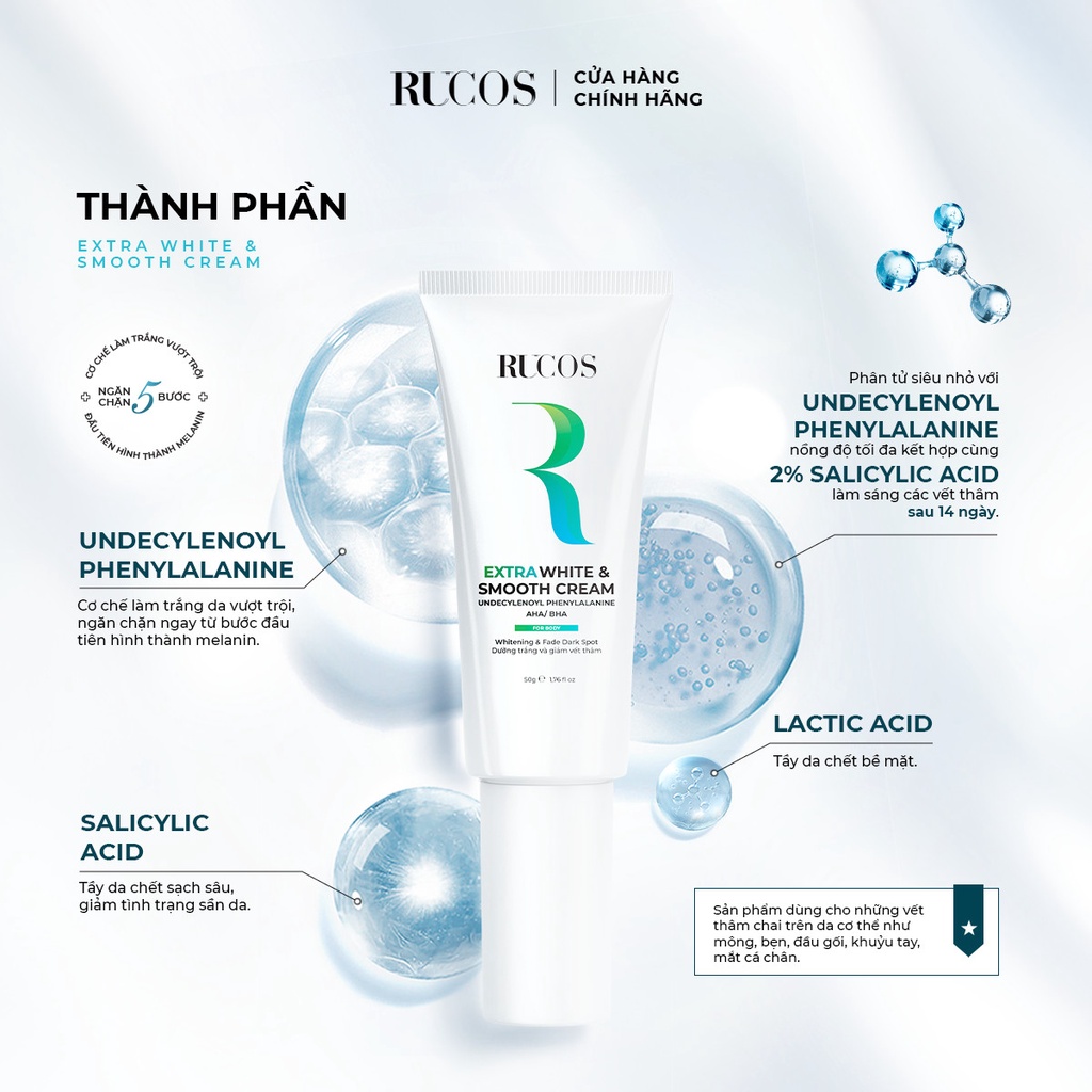 [Kem mờ thâm cơ thể] Extra White & Smooth Cream - Rucos | BigBuy360 - bigbuy360.vn