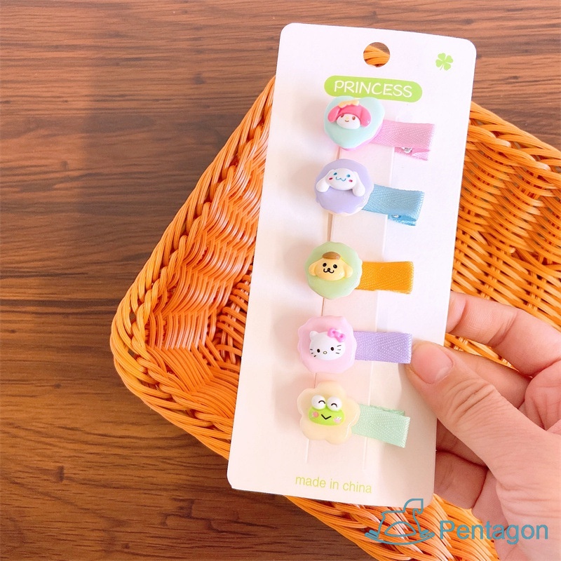 Set 5 Kẹp Tóc Hình Động Vật Hoạt Hình Dễ Thương Cho Bé Gái