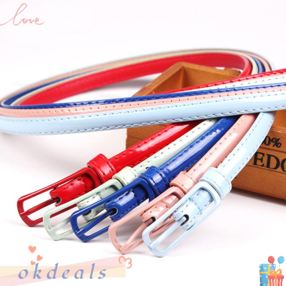 Thắt Lưng Da Pu Sợi Mảnh Thiết Kế Đơn Giản Thời Trang Cho Nữ