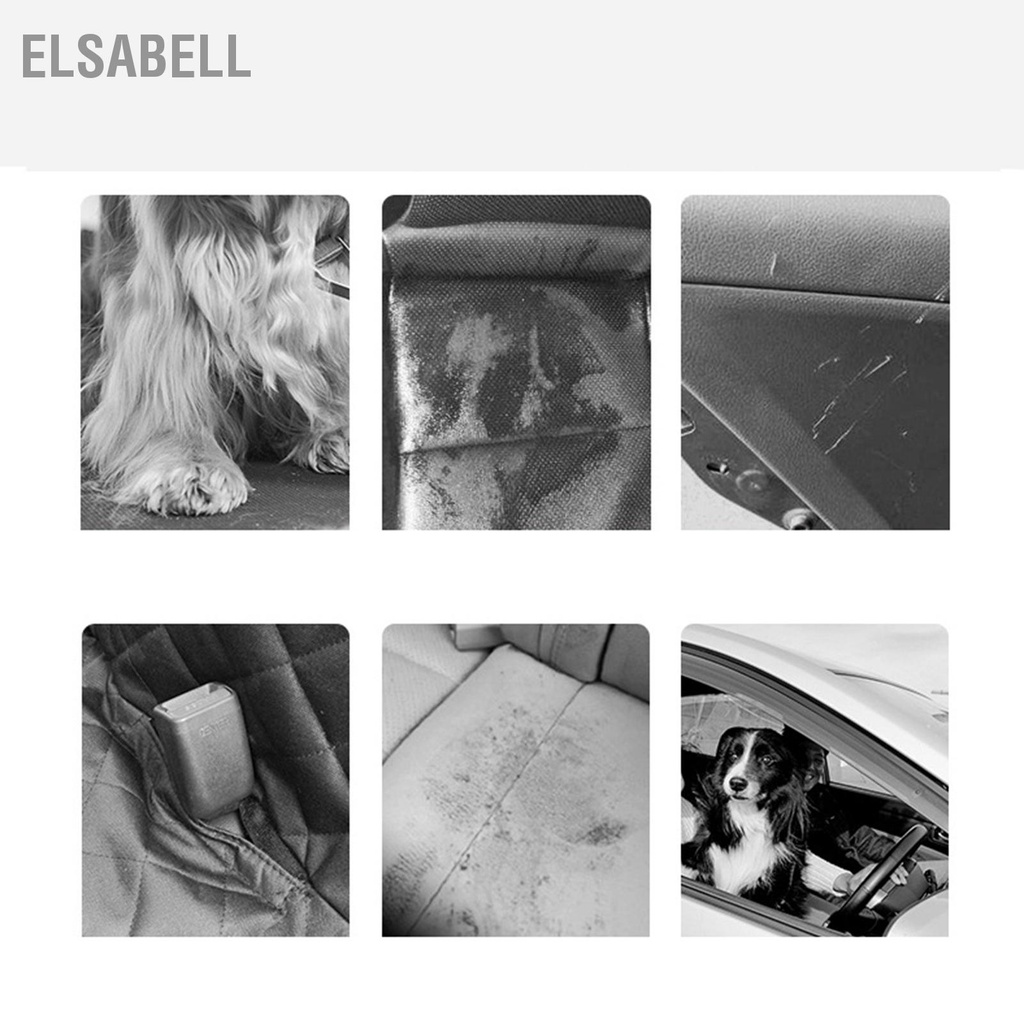 Elsabell. Đệm ô tô dạng treo Tấm lót ghế sau ô tô cho chó mèo thú cưng Không thấm nước vải Oxford thoáng khí