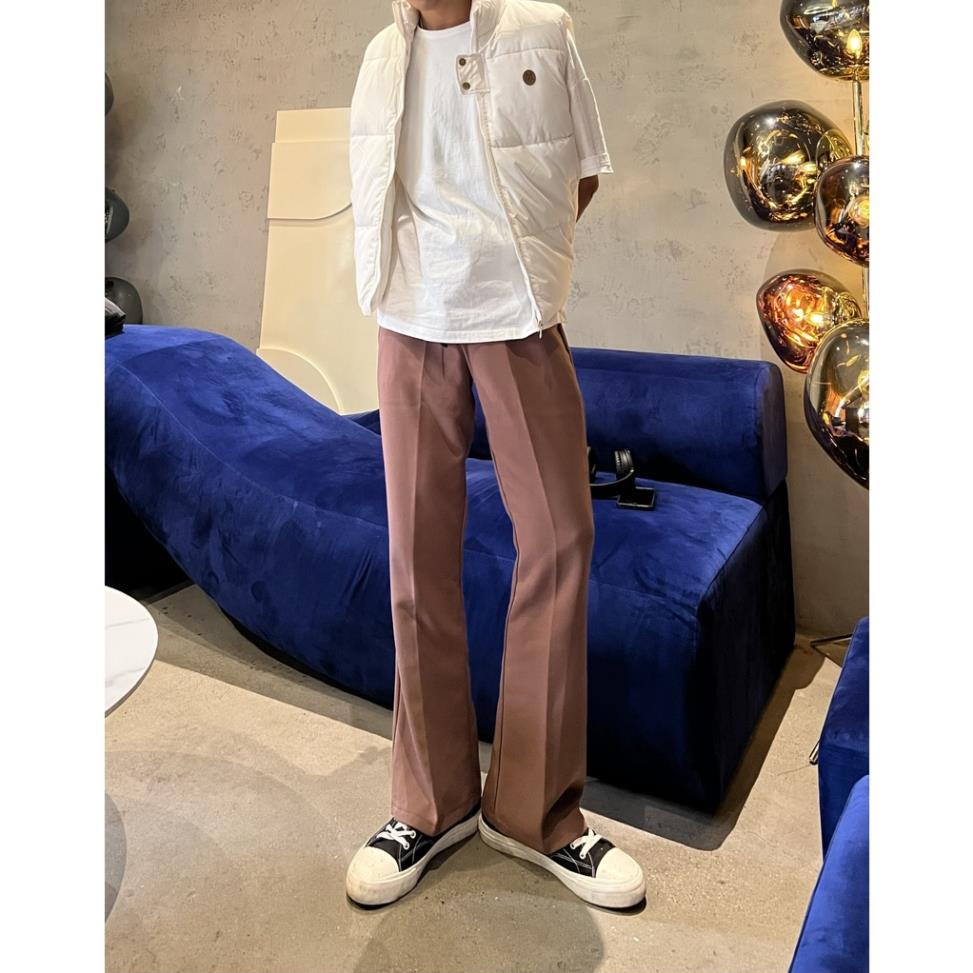 Quần Tây Nam Nữ Vitex Ống hơi Loe Hàng thiết kế Màu Nâu Siêu Hot