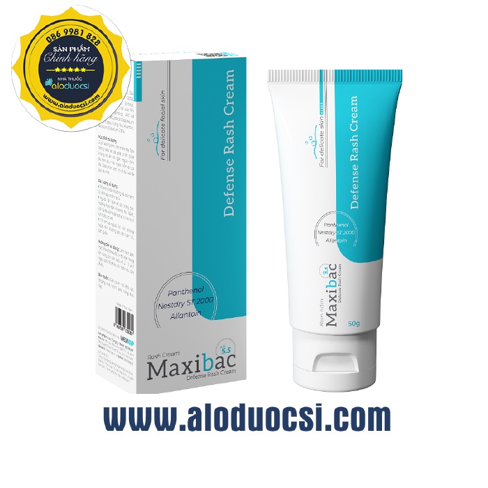 Kem hăm Maxibac PH5.5 Defense Rash Cream 50g - Chính hãng