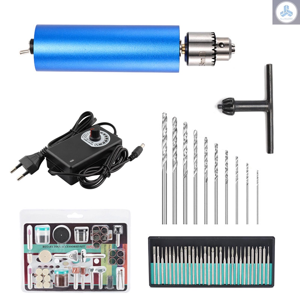 Máy Khoan Cầm Tay Mini 0.3-4mm Kèm 145 Phụ Kiện B130 Chuyên Dụng Cho Đánh Bóng Và Mài Giũa Móng