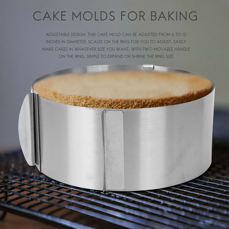 Khuôn Làm Bánh Hình Tròn 6-12 Inch Bằng Thép Không Gỉ Tùy Chỉnh Tiện Dụng