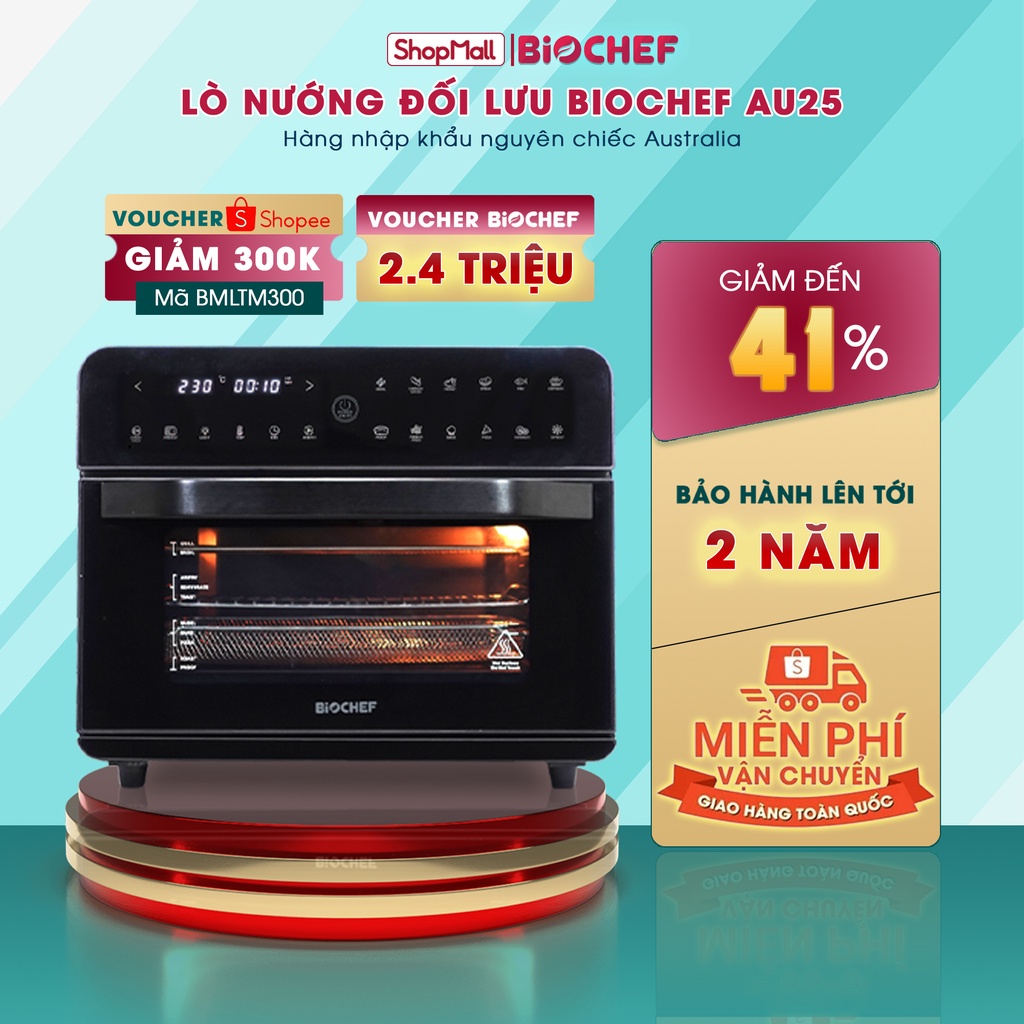 Lò chiên nướng đa năng 25 lít Biochef Au25 - Hàng nhập khẩu