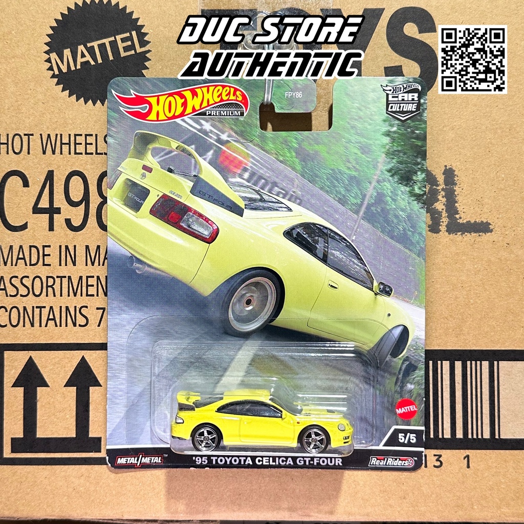 ducstore.vn Xe mô hình HCJ82 Hot Wheels Premium 95 Toyota Celica GT-Four - bánh cao su