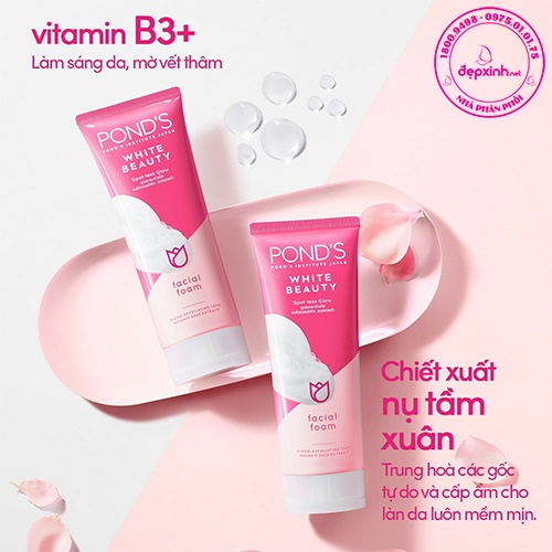 sữa rửa mặt pond's 50g hồng/đen