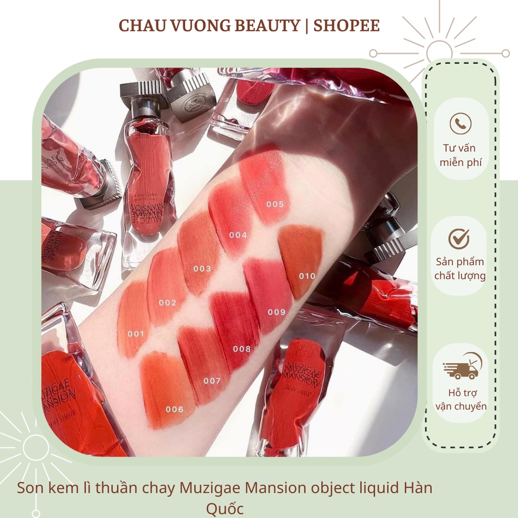 Son kem lì thuần chay Muzigae Mansion object liquid Hàn Quốc