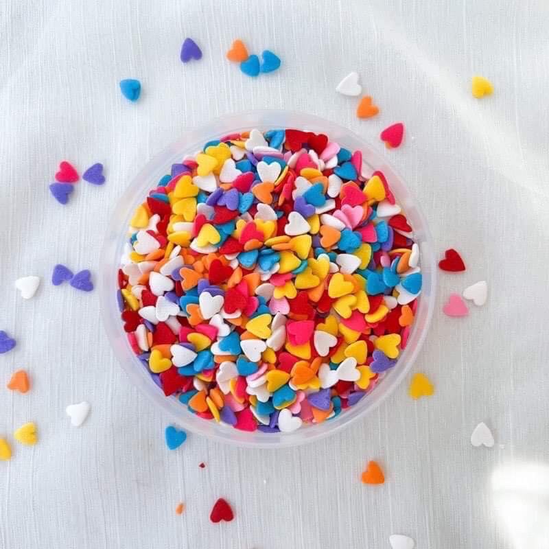 Kẹo tim đường trang trí bánh/socola