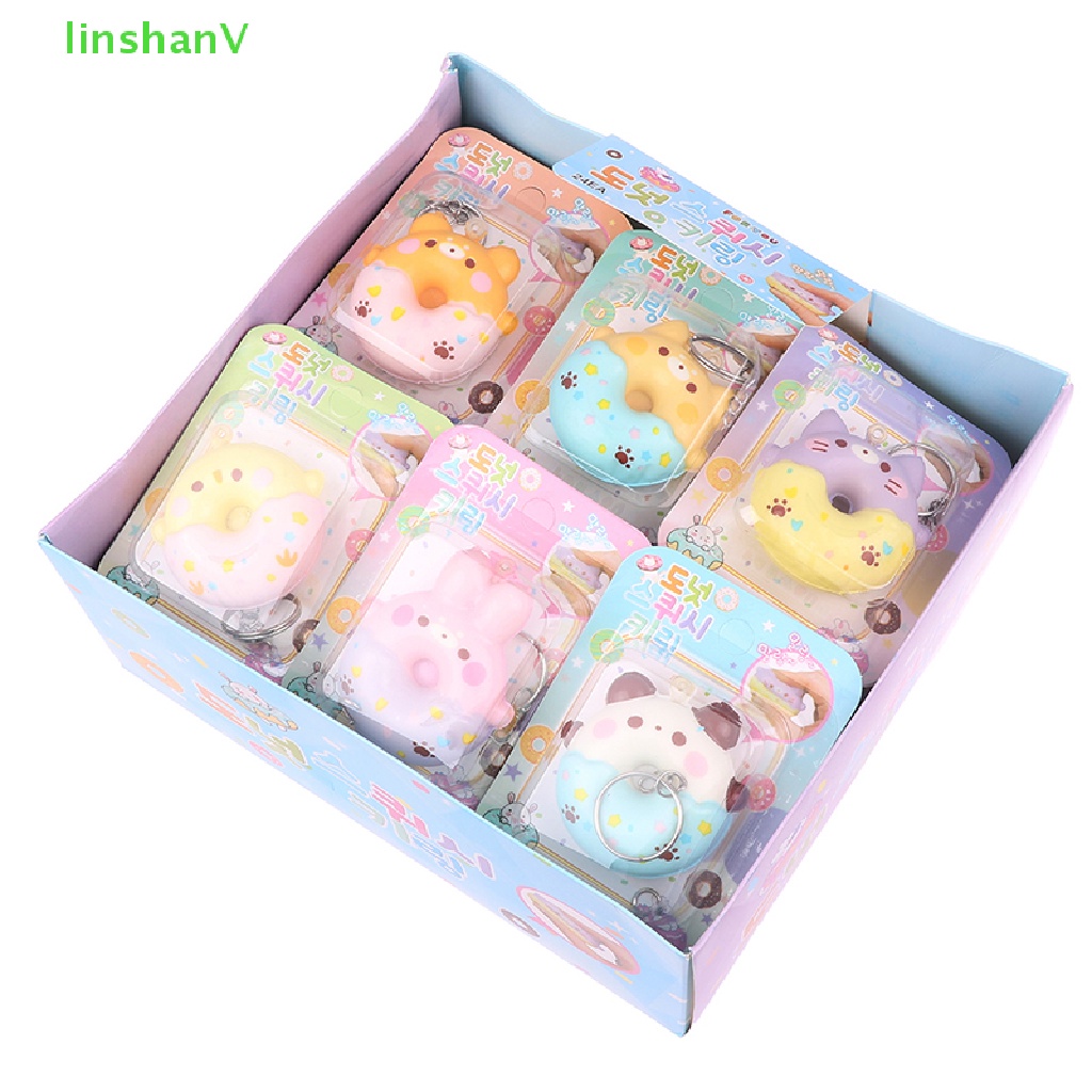 Đồ Chơi Móc Khóa Hình Bánh Donut Đàn Hồi Chậm Có Mặt Dây Chuyền Đồ Chơi