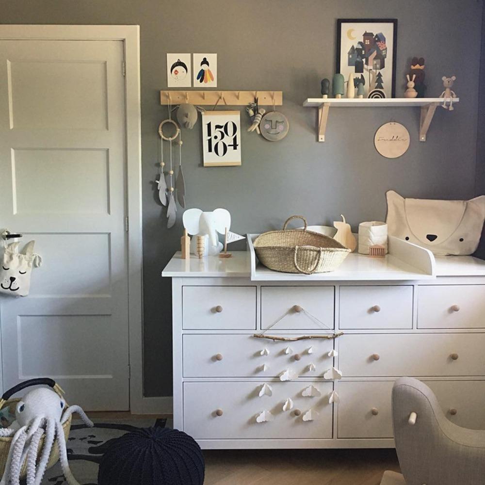 Aaron1 Móc Treo Mũ / Khăn Tắm Bằng Gỗ 7 Chốt Kiểu Bắc Âu Đơn Giản