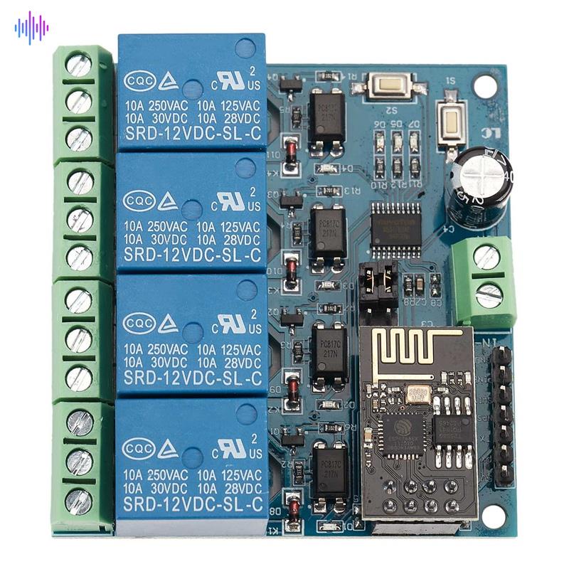 Rơ Le Điều Khiển Từ Xa 12V ESP8266 Chuyên Dụng Cho Ứng Dụng Điện Thoại Thông Minh