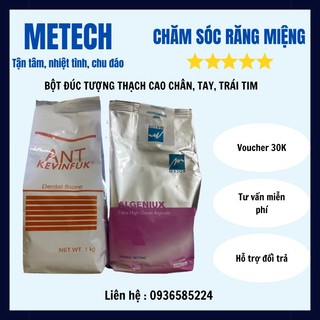 Combo bột lấy dấu đúc tượng Ý Algimax, lấy dấu mẫu răng + thạch cao đúc tượng chân tay, hàng nhập khẩu an toàn dễ sử dụn