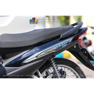 Tem Wave Alpha 110 - mẫu 2023 (đen - trắng)