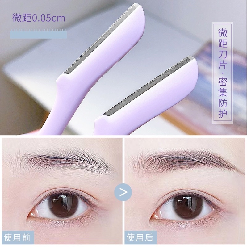 Set Thỏ 2 Dao Cạo Lông Mày, Chân Mày, Tóc Mái Dành Cho Nữ