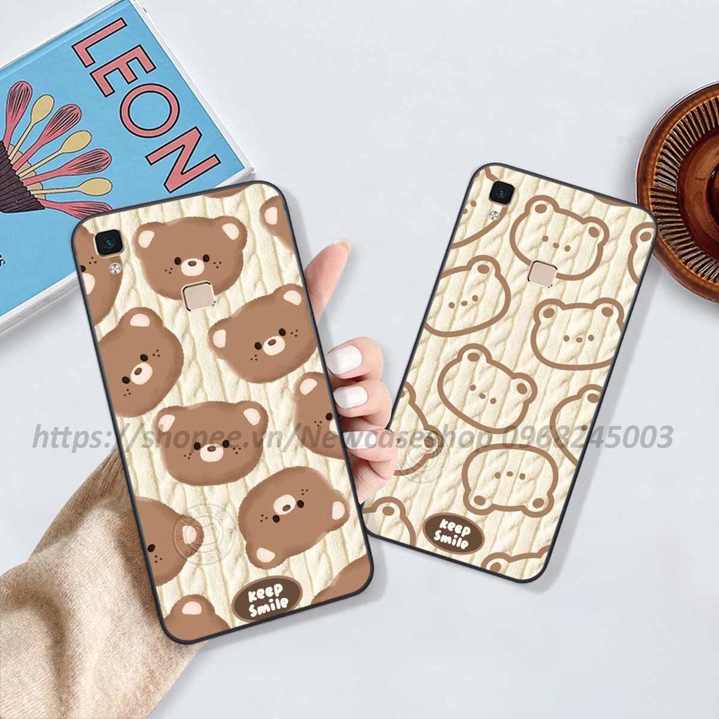 Ốp lưng Vivo V3 / V3 MAX in hình họa tiết len Bear Cute