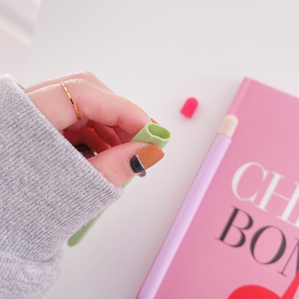 Vỏ Bảo Vệ Bút Cảm Ứng Apple Pencil 2 Bằng Silicon Chống Trượt Họa Tiết Hoa Hướng Dương Phối Màu Dễ Thương