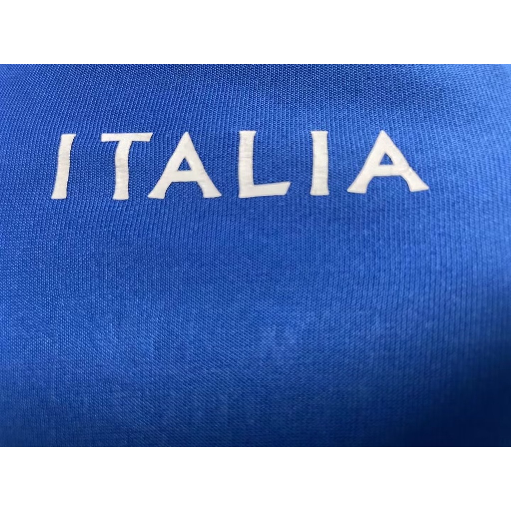 Áo Thun Bóng Đá Tay Ngắn Màu Xanh Dương Phong Cách Ý 2324