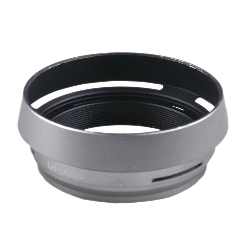 MỚI Bạc LH-X100 49mm Bộ Chuyển Đổi Ống Kính Vòng Hood Cho Fujifilm Fuji X100 X70 X100S X100T (LA-49m