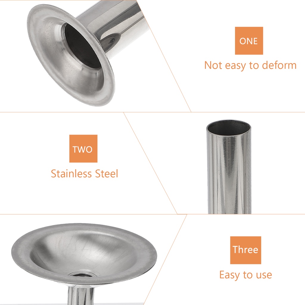 Bộ 3 Ống Nhồi Thịt Làm Xúc Xích Bằng Thép Không Gỉ Size 8
