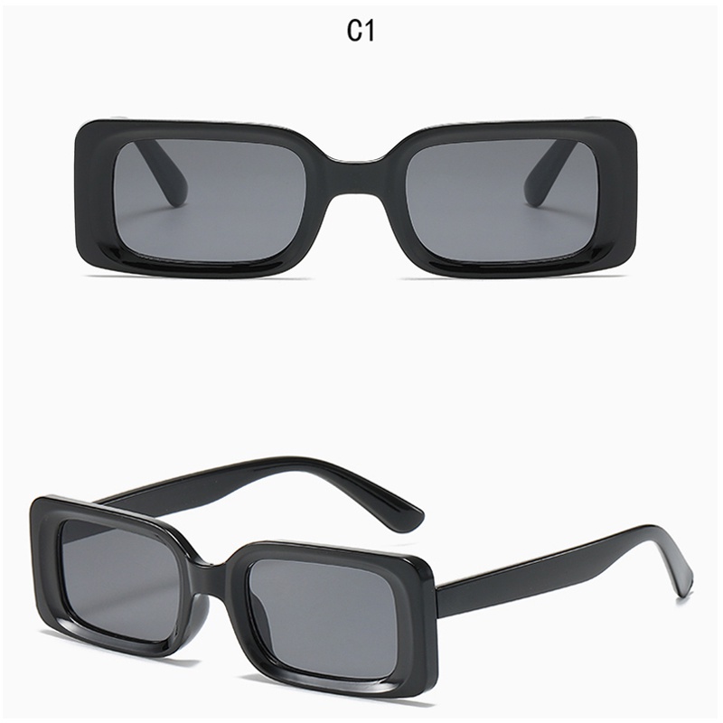 Kính Mát Gọng Vuông Nhỏ Hình Chữ Nhật Thời Trang Cho Nam Nữ