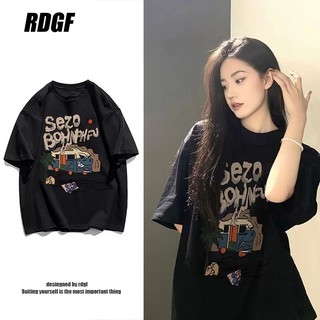 Rdgf Chính Thức Áo Thun Đen Tay Ngắn Mỏng Nhẹ Thời Trang Mùa Hè Dành Cho Cặp Đôi