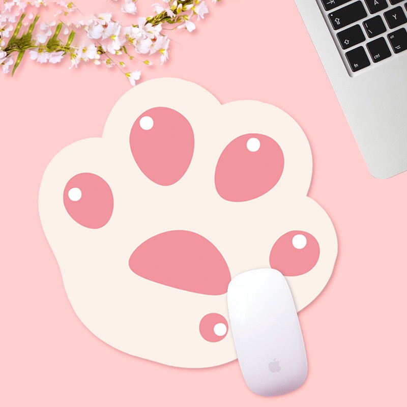 Tấm Lót Chuột Hình Bàn Chân Mèo Hoạt Hình Sáng Tạo Dễ Thương