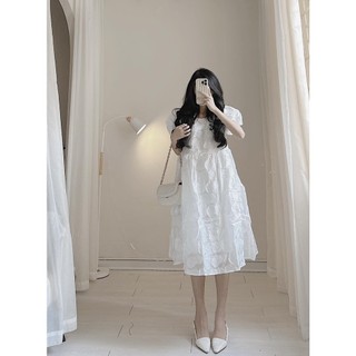 Váy bbd gấm hoa dập nổi by Samhyewear