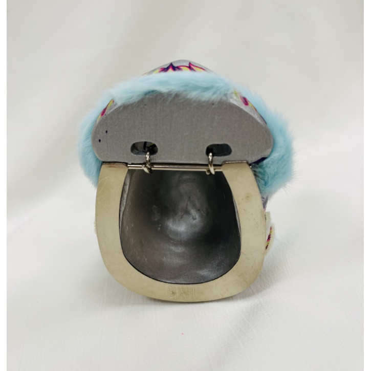 雄狮之王-浅蓝 Đầu Sư Tử Nhảy Múa Bằng Nhựa Resin Thủ Công Dùng Trang Trí Xe Hơi Dịp Năm Mới