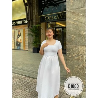 BIGSIZE Đầm thun tay ngắn D1080