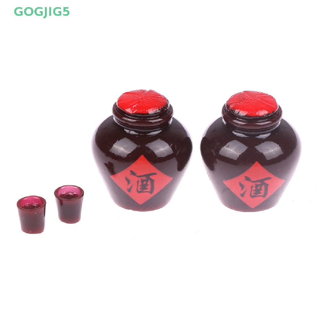 Set 4 Chai Thủy Tinh Đựng Rượu Mini Trang Trí Nhà Búp Bê DIY