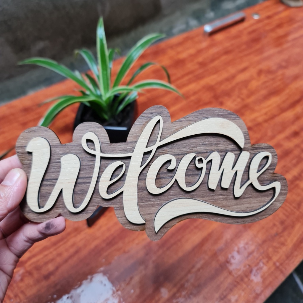 Bảng gỗ decor, bảng gỗ welcome Siêu dễ thương