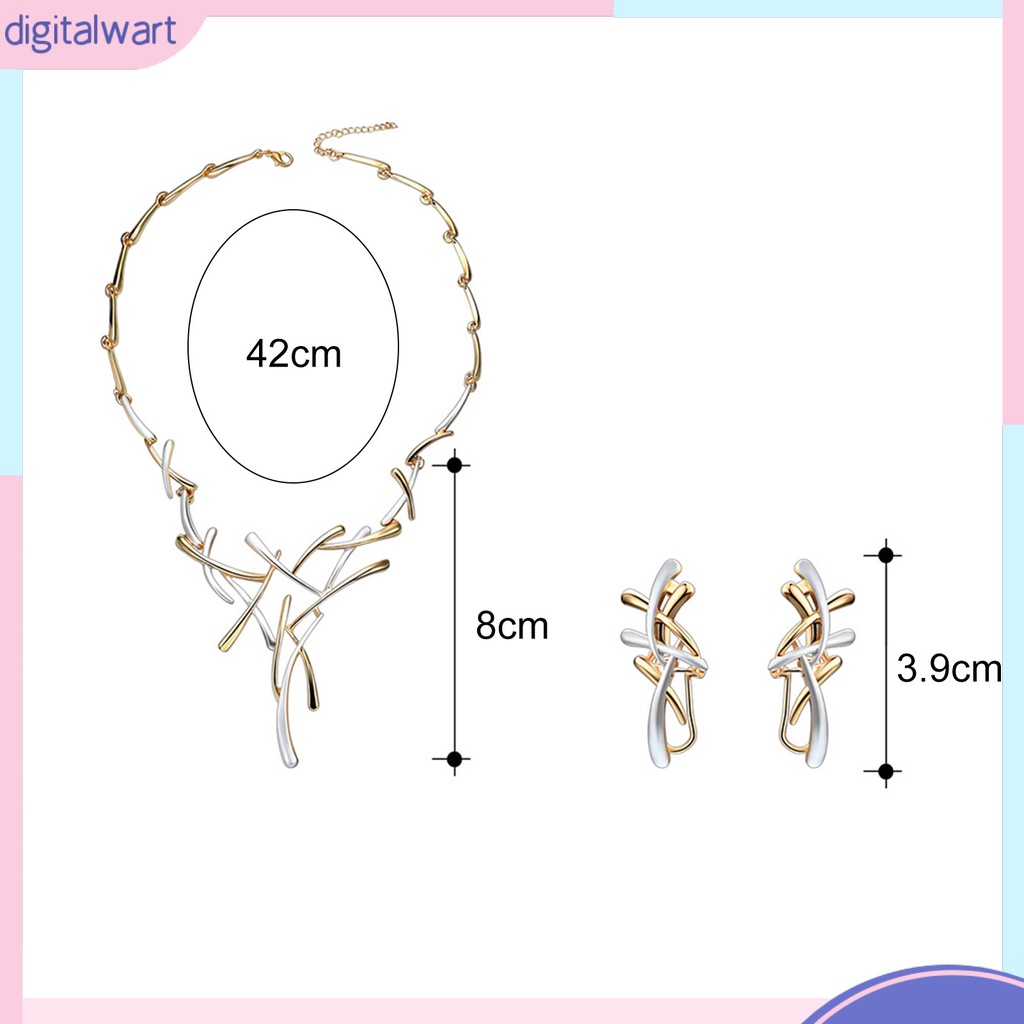 1 Bộ Vòng cổ + Bông Tai Bằng Hợp Kim Chống Mòn Hình Thánh Giá Thời Trang Cho Nữ