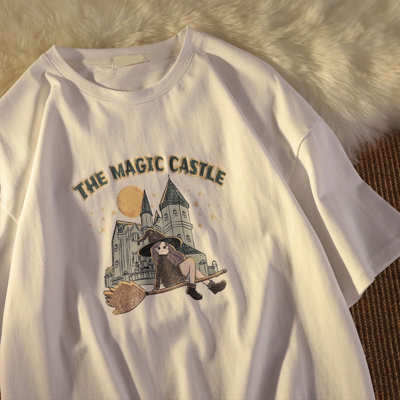 Áo thun COZOKC tay ngắn dáng rộng thời trang Hàn Quốc