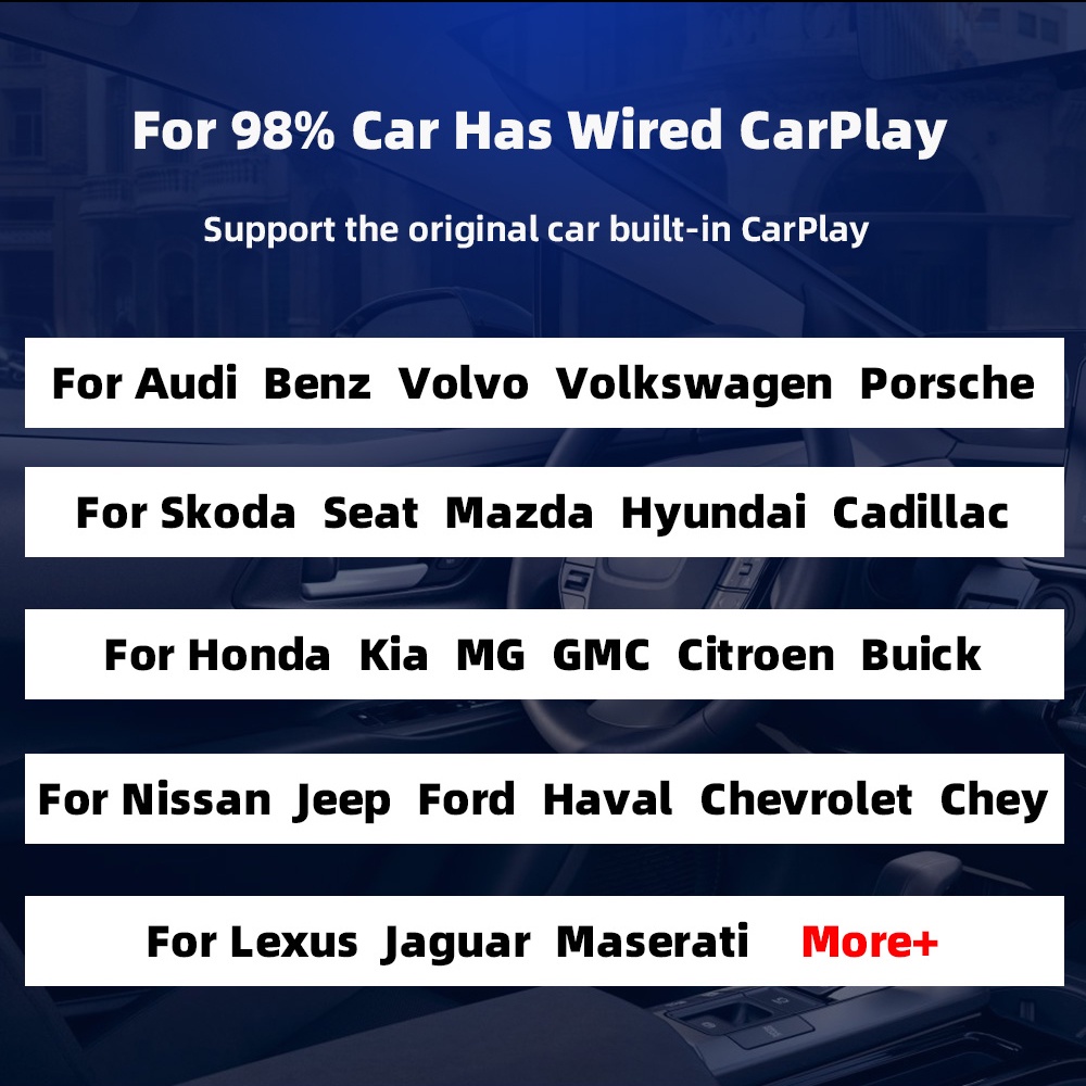 Loa Không Dây A1 Mini Carplay BT Dành Cho Toyota Mazda Nissan Camry Suzuki Subaru Tesla Citroen Audi Mercedes Kia IOS15