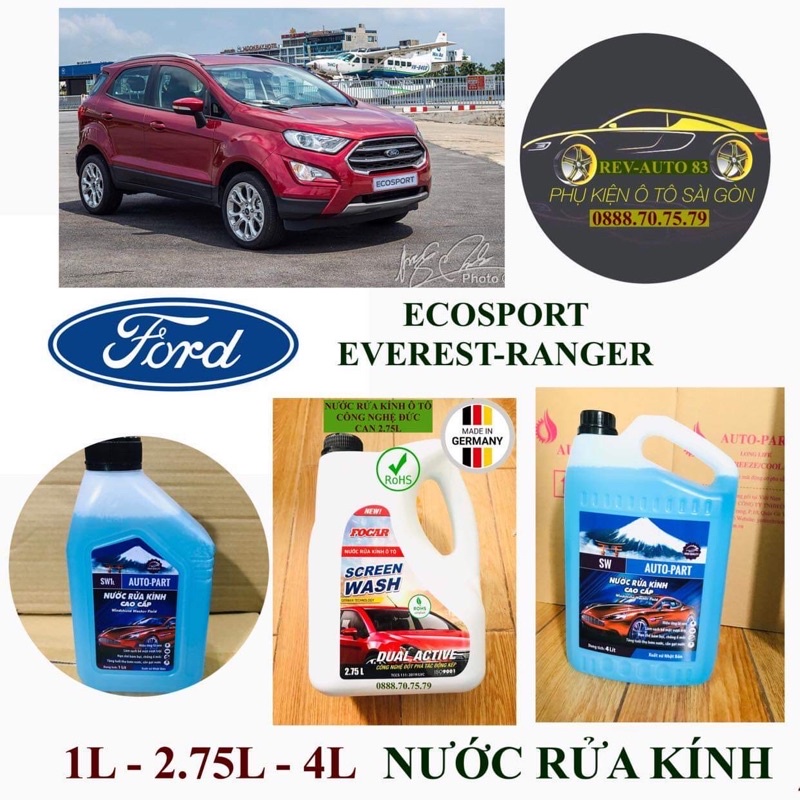 Nước rửa kính ô tô Ford- Chai 1L,2.75L,4L(Quà tặng)