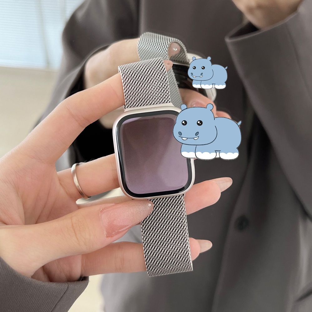 Dây Đeo Đồng Hồ Bằng Thép Không Gỉ Từ Tính 49mm Cho iwatch ultra 8 7 se 6 5 4 3 45mm 41mm 44mm 40mm 42mm 38mm