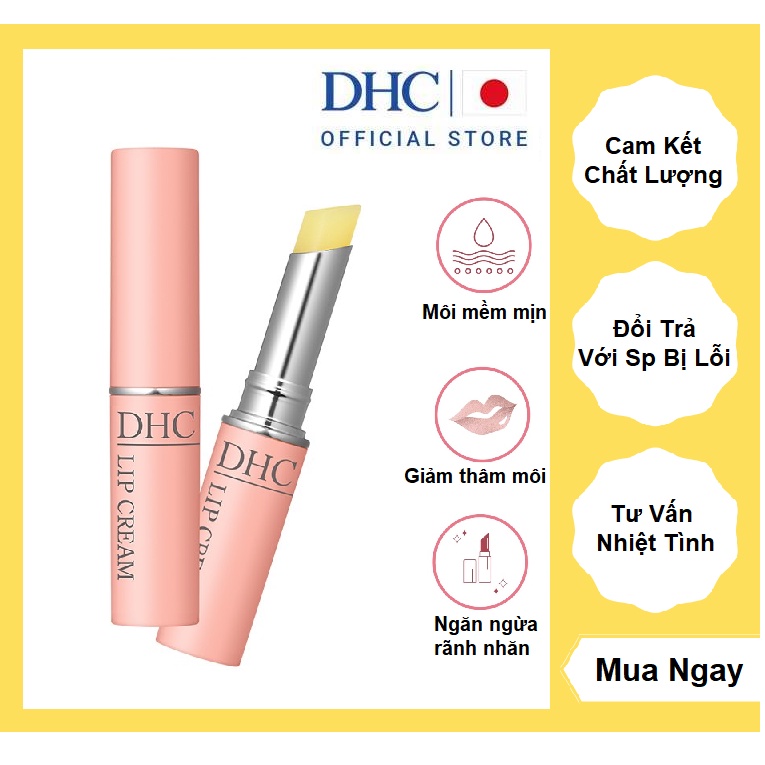 Son dưỡng DHC không màu Nhật Bản chiết xuất dầu olive giúp giảm thâm môi - DHC Lip Cream 1.5g