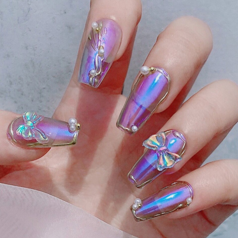 Bộ 50 Phụ Kiện Đính Trang Trí Móng Tay 3D DIY Xinh Xắn