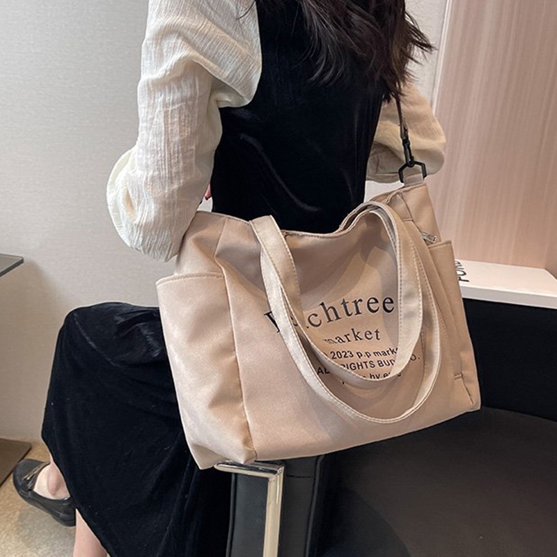 Túi Xách canvas Sức Chứa Lớn Thiết Kế Đơn Giản Thời Trang Cho Nữ
